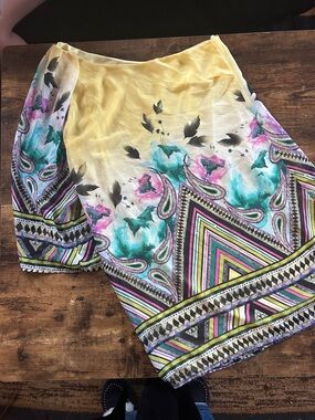 hello miss One-Shoulder Floral Paisley Dress in Yellow, Teal, Pink